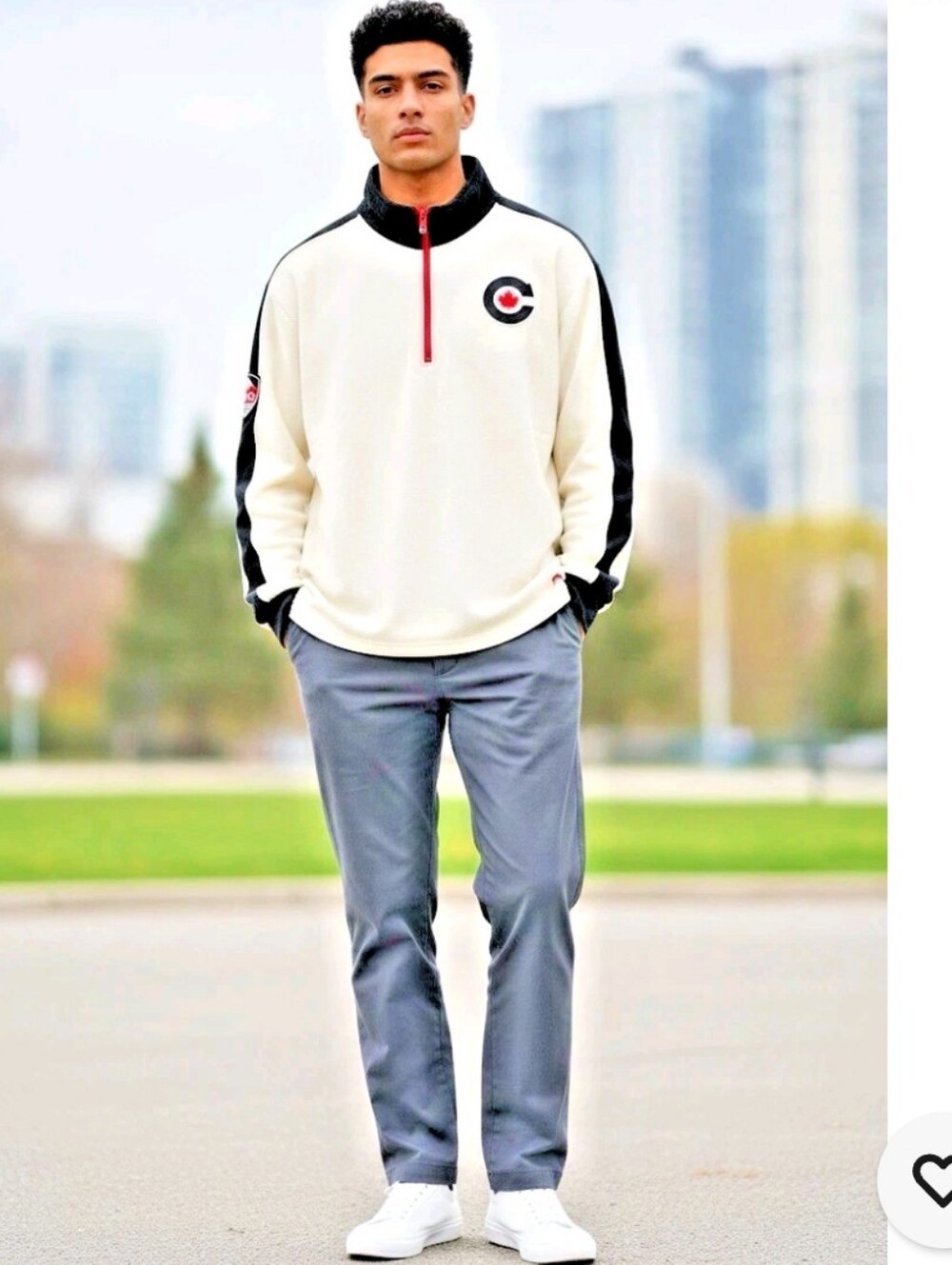 Hudson Bay's 2010 Vancouver Canada Olympics 1/4 Zip Pullover Large
